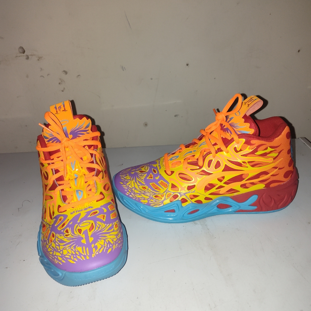 Puma Vibrant Orange and Purple Mens Sneakers